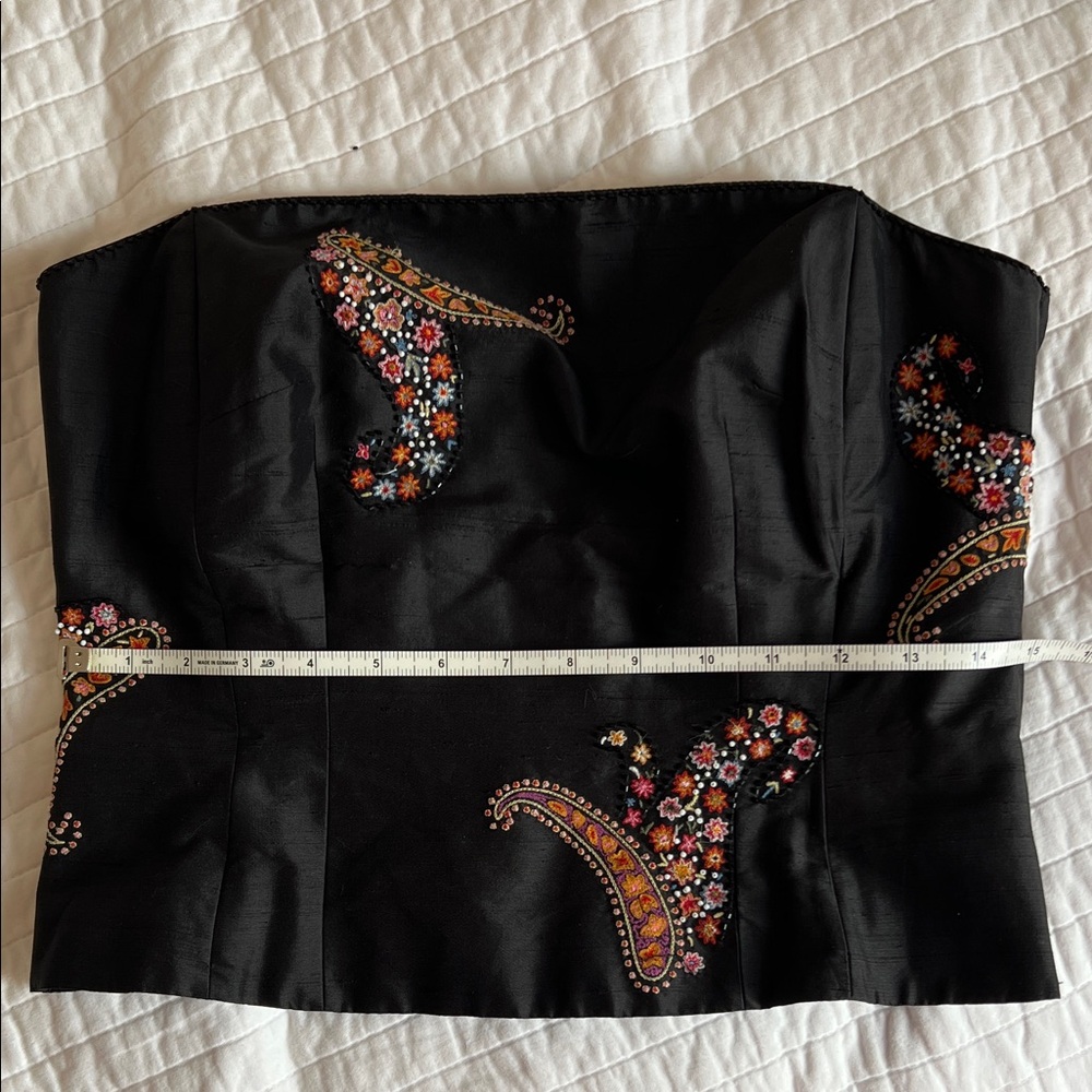 ANN TAYLOR Black Silk Bustier - Picture 5 of 6